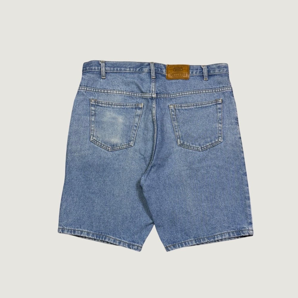 Route 66 Mens Relaxed Fit Denim Shorts Light Wash Blue Cotton Size 36